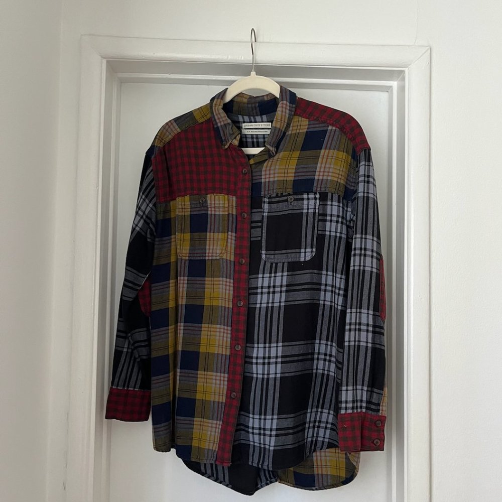 Corey Spliced Flannel Button Down Top - image 2
